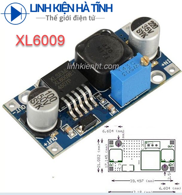 Mạch tăng áp XL6009 DC-DC điều chỉnh đầu ra